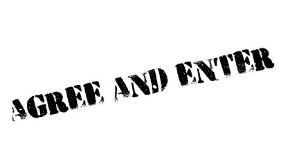 Agree And Enter rubber stamp