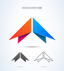 Vector set of colorful real estate icon designs for business and visual identity. Line art