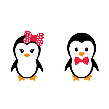 cute penguins set