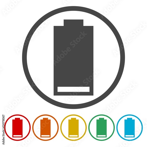 "Low battery icons set " Stock image and royalty-free vector files on
