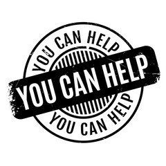 You Can Help rubber stamp