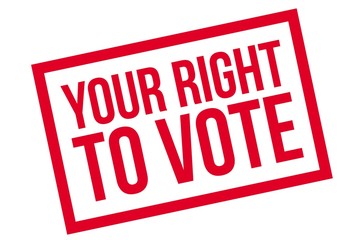 Your Right To Vote rubber stamp