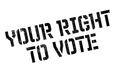 Your Right To Vote rubber stamp