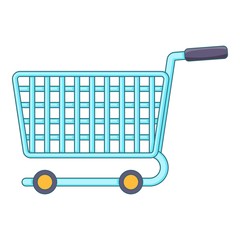 Shopping cart icon. Cartoon illustration of shopping cart vector icon for web design