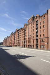 Naklejka premium Speichergebäude in der Speicherstadt, Hamburg, Deutschland