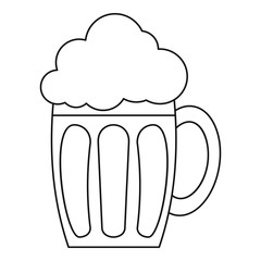 Beer icon. Outline illustration of beer vector icon for web