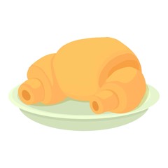 Croissant icon. Cartoon illustration of croissant vector icon for web