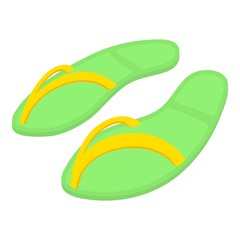 Flip flop icon. Cartoon illustration of flip flop vector icon for web