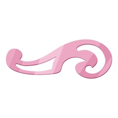 Sewing pattern icon. Cartoon illustration of sewing pattern vector icon for web