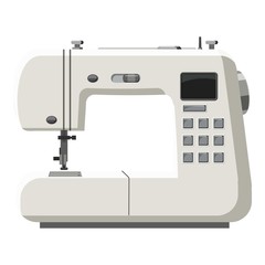 Sewing machine icon. Cartoon illustration of sewing machine vector icon for web