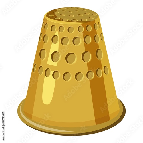 "Thimble icon. Cartoon illustration of thimble vector icon for web