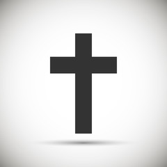 isolated cristian cross icon.