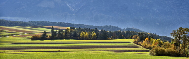 Autumn in the alps, Austria around the village Sillian - panorama