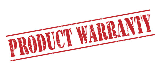 product warranty red stamp on white background