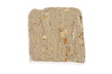 confection halva or sweetness on a white background