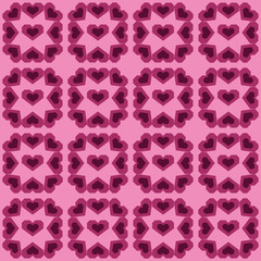 Valentine's Day heart flower seamless texture pink