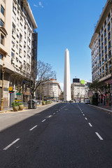 Obraz premium Obelisk from Avenida Roque Saenz Pena in Buenos Aires