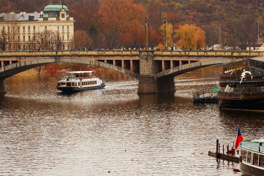 Boat tours on Vitava River, Prague