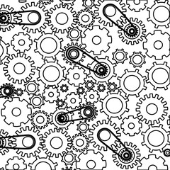Gears icon. Cog wheel machine part and technology theme. Isolated design. Vector illustration