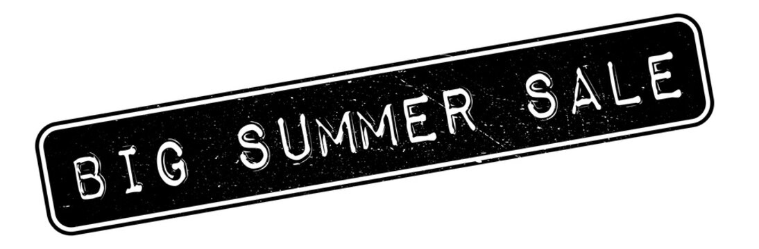 Big Summer Sale rubber stamp. Grunge design with dust scratches. Effects can be easily removed for a clean, crisp look. Color is easily changed.