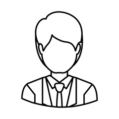 Man icon. Male avatar person people and human theme. Isolated design. Vector illustration