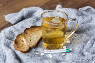 herbal tea,pills and rusks for stomach indigestion