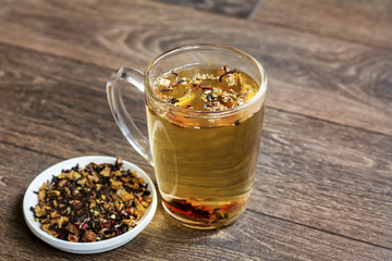 forest fruits tea .Selective focus