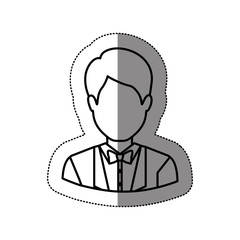 Man icon. Male avatar person people and human theme. Isolated design. Vector illustration