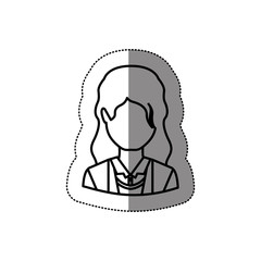 Woman icon. Girl female avatar person people and human theme. Isolated design. Vector illustration