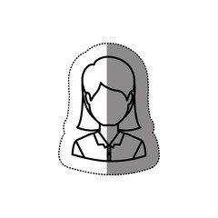 Woman icon. Girl female avatar person people and human theme. Isolated design. Vector illustration