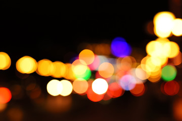 Colorful defocused bokeh lights