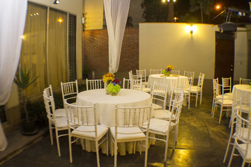 Wedding table, food and drinks 