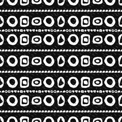 Geometric monochrome seamless pattern