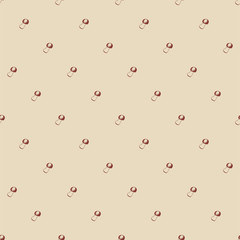 Hand drawn seamless pattern with mushrooms.