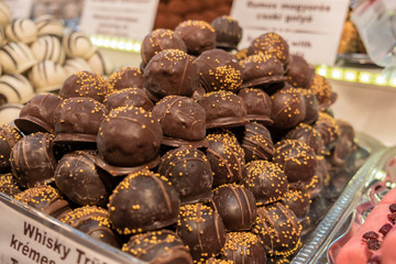 marzipan and chocolate sweets at christmas tradition market at B