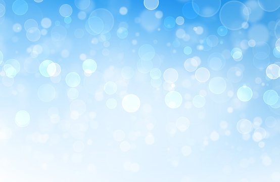 Background image with blue bokeh lights
