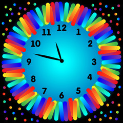 Wall colorful clock
