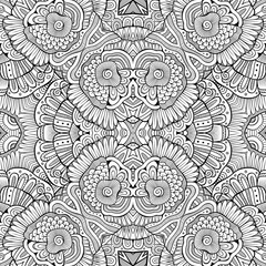 Abstract vector decorative ethnic hand drawn sketchy contour sea
