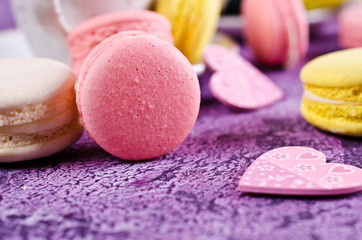 Homemade colorful macaroon