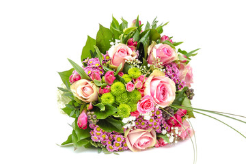 Bouquet of flowers isolated on white