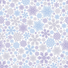 Seamless background with snowflakes. Christmas vector pattern. Use for wallpaper, printing on the packaging paper, textiles.