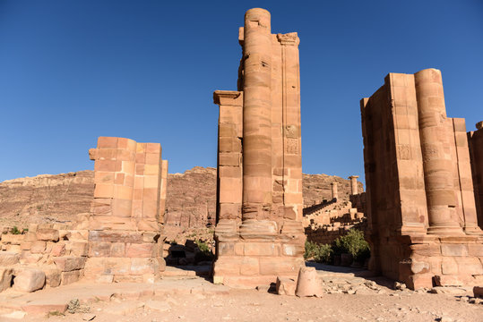 Ruins of the Triumphal arch in Petra