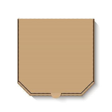 Blank brown cardboard pizza box for your design 