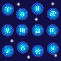 Horoscope zodiac icons