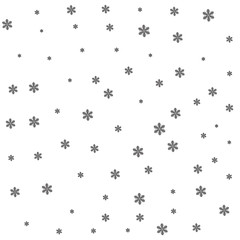 Black snow on white background.