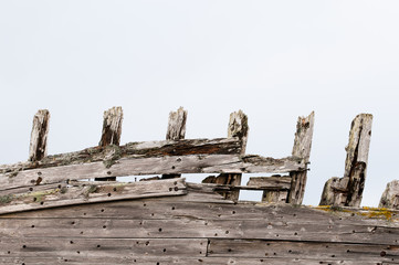 Remains of the old wooden ship