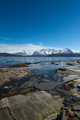 Coast of the Norwegian Sea.Tromso,Oldervik.