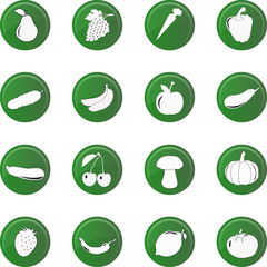 Vegetables froot icon set, vector illustration