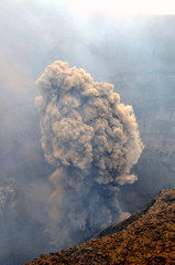 Eruption of Mount Yasur   volcano on Tanna Island
