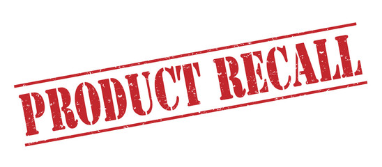 product recall red stamp on white background - obrazy, fototapety, plakaty